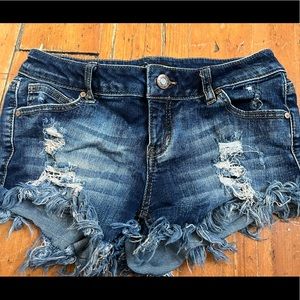 Ripped Jean Shorts